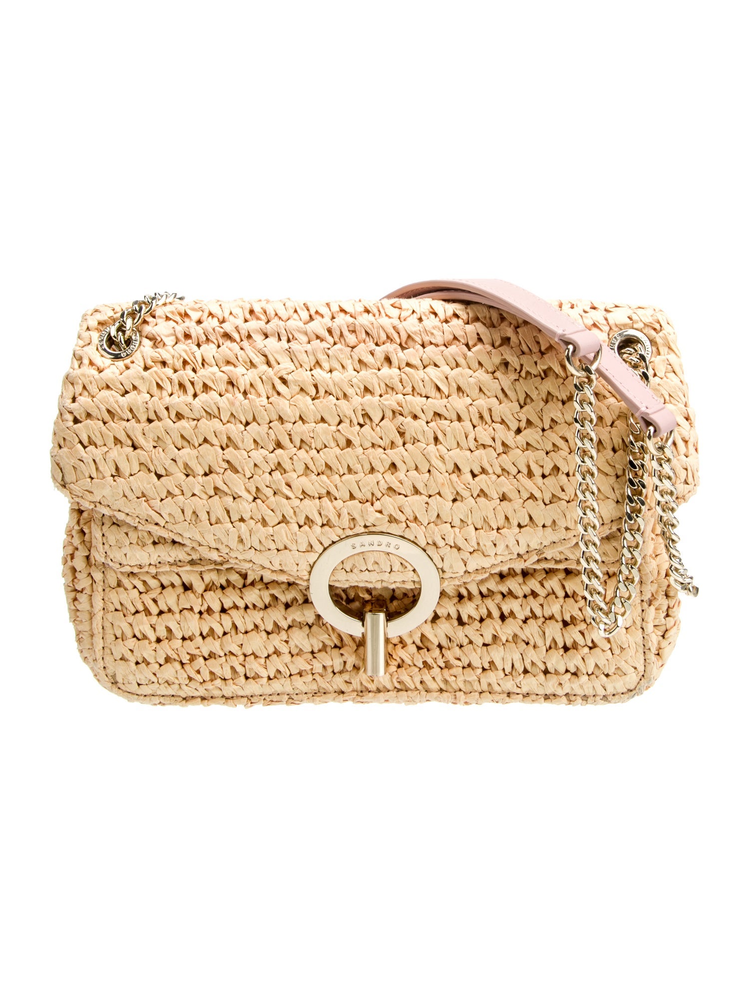 Sandro Raffia Shoulder Bag