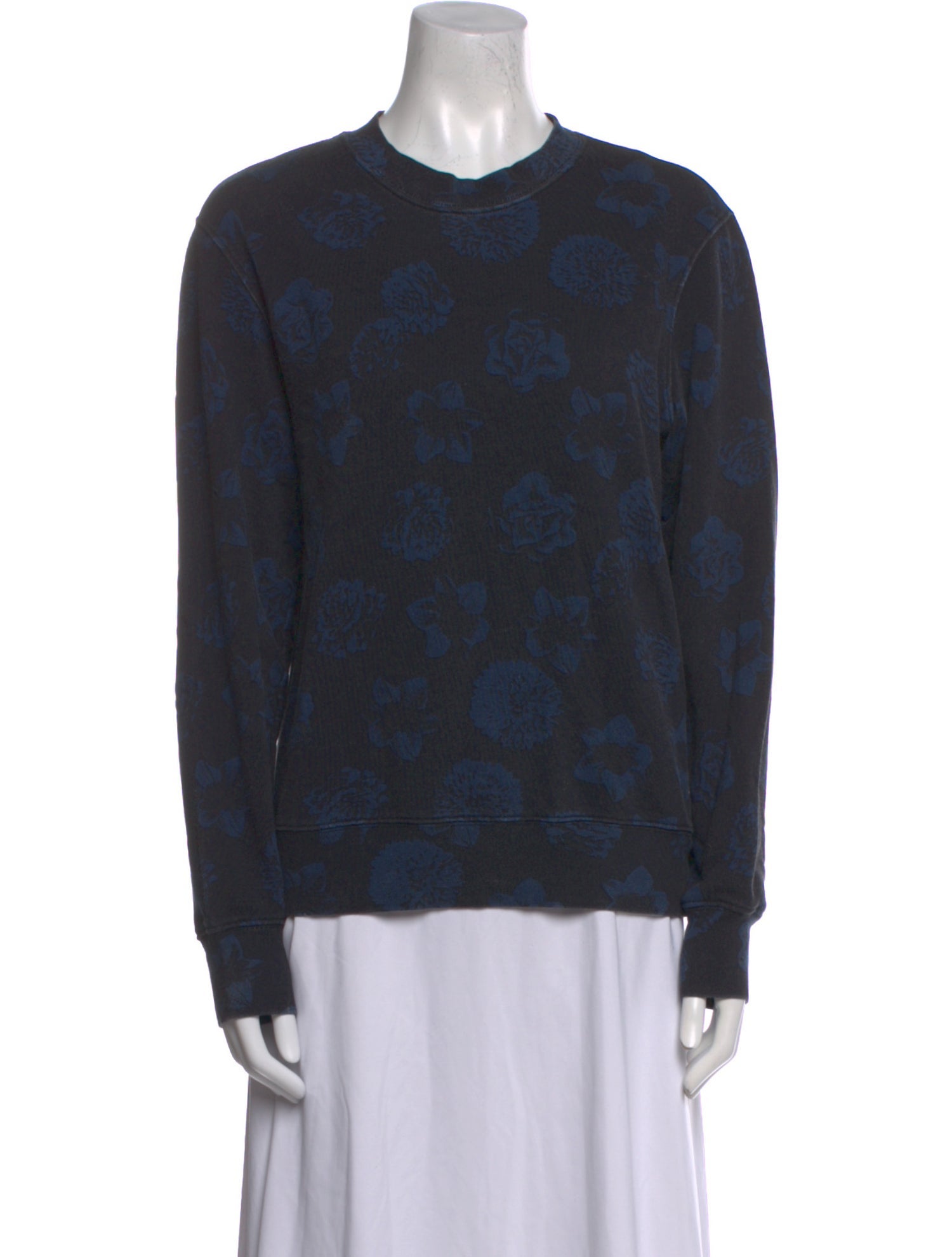 Sandro Printed Crew Neck Sweater