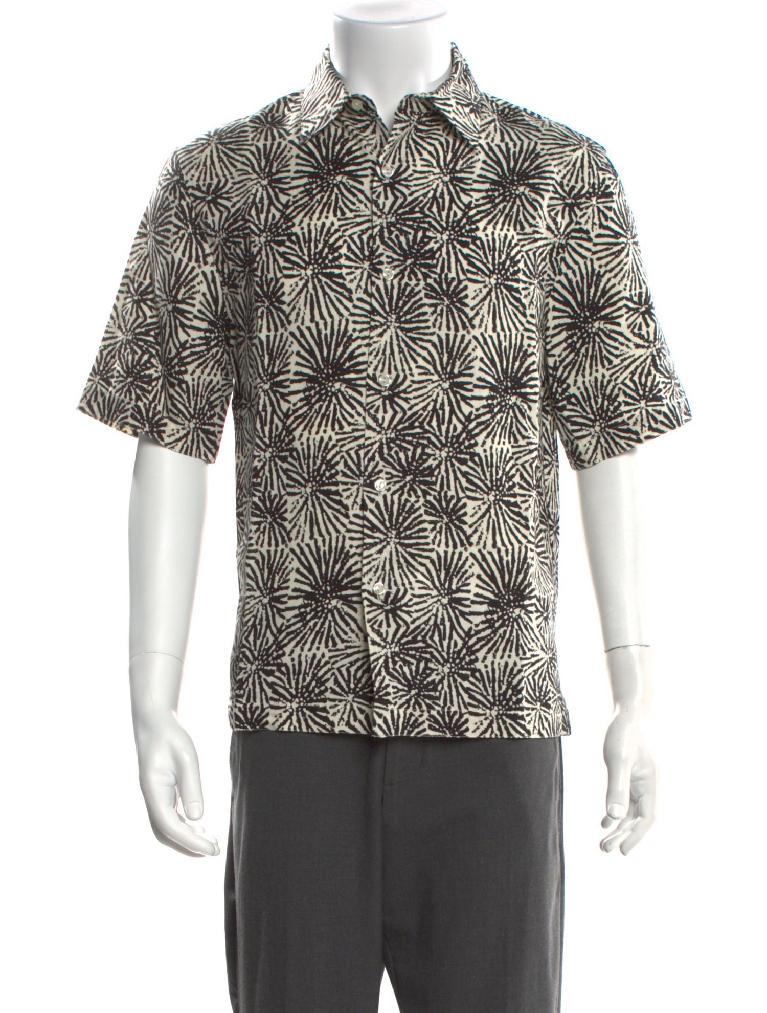 Sandro Printed Short Sleeve Shirt