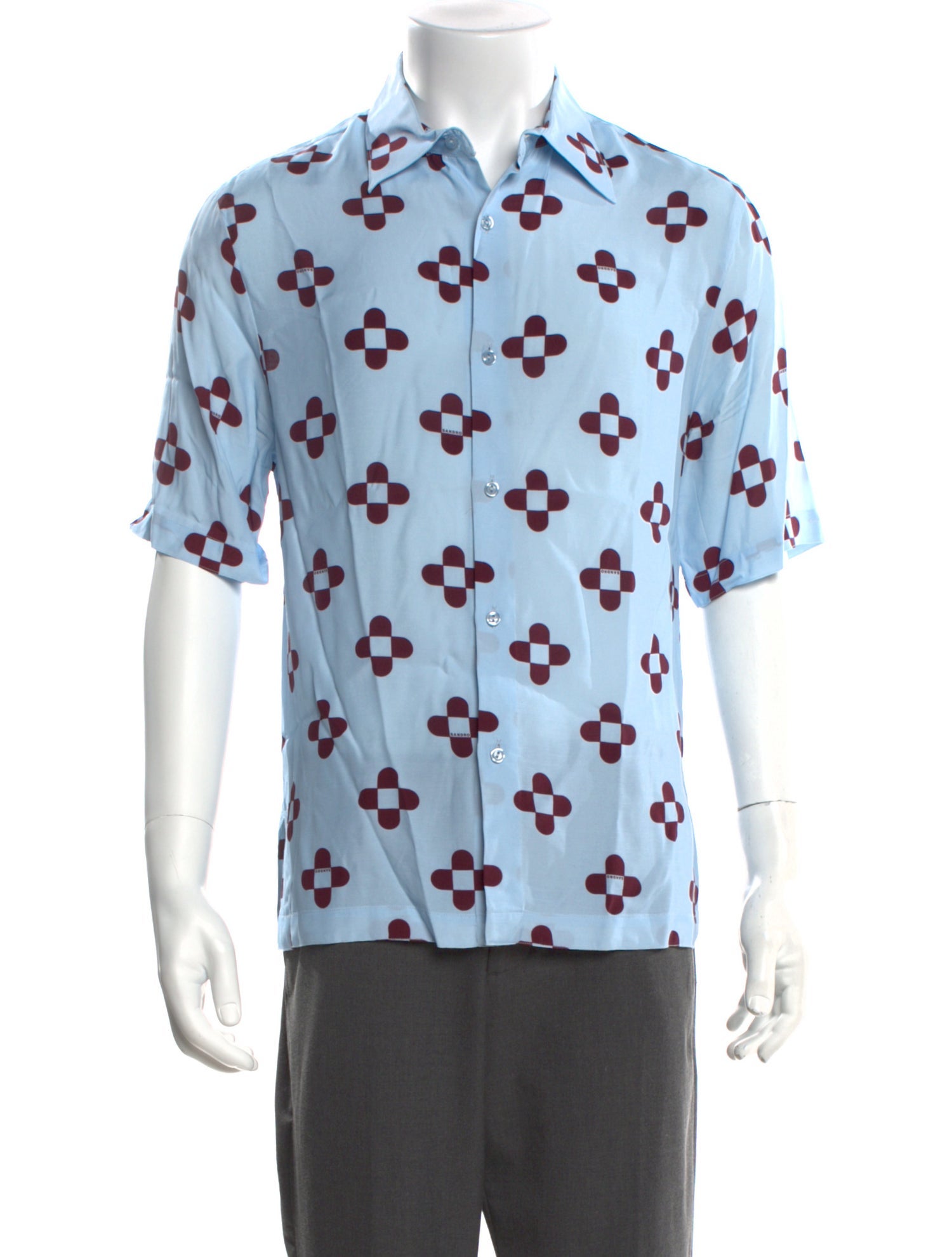 Sandro Printed Short Sleeve Shirt