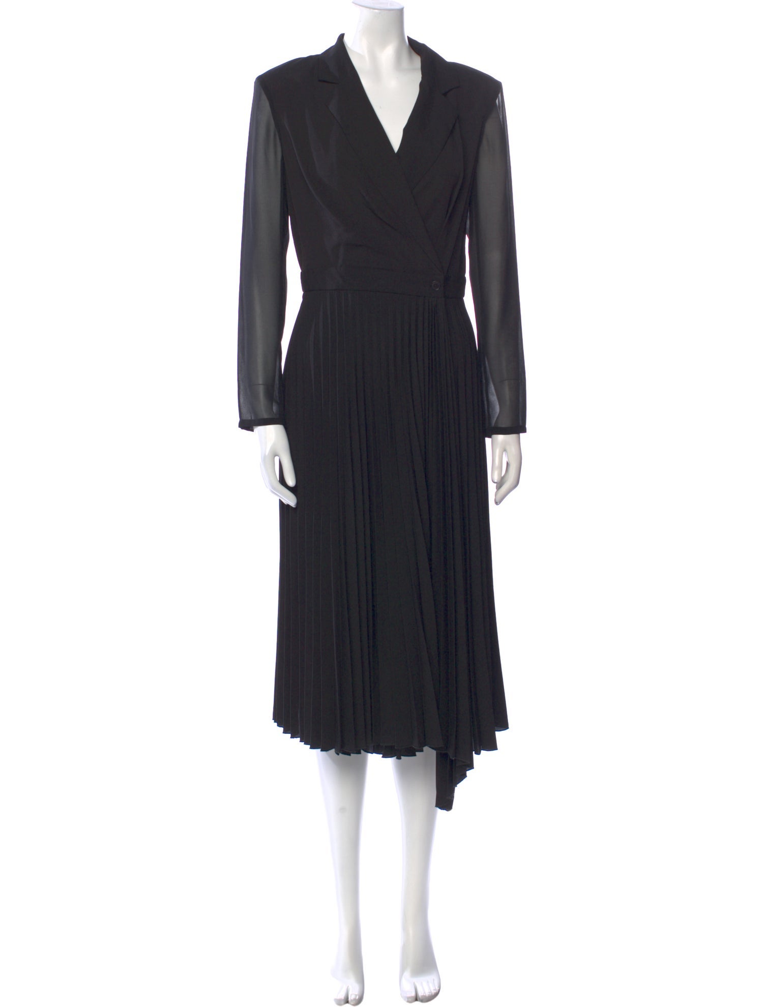 Sandro V-Neck Midi Length Dress