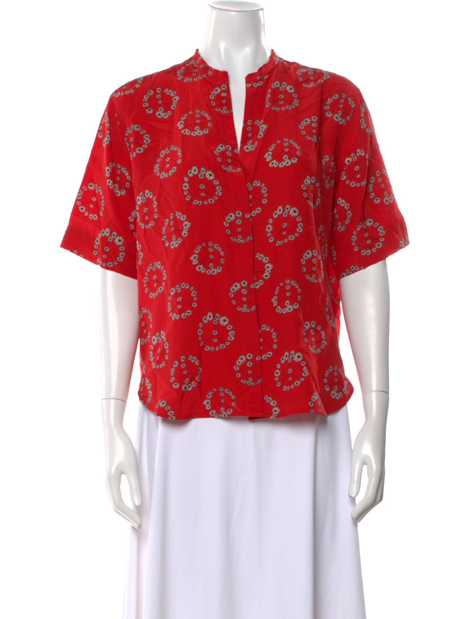 Sandro Silk Printed Blouse