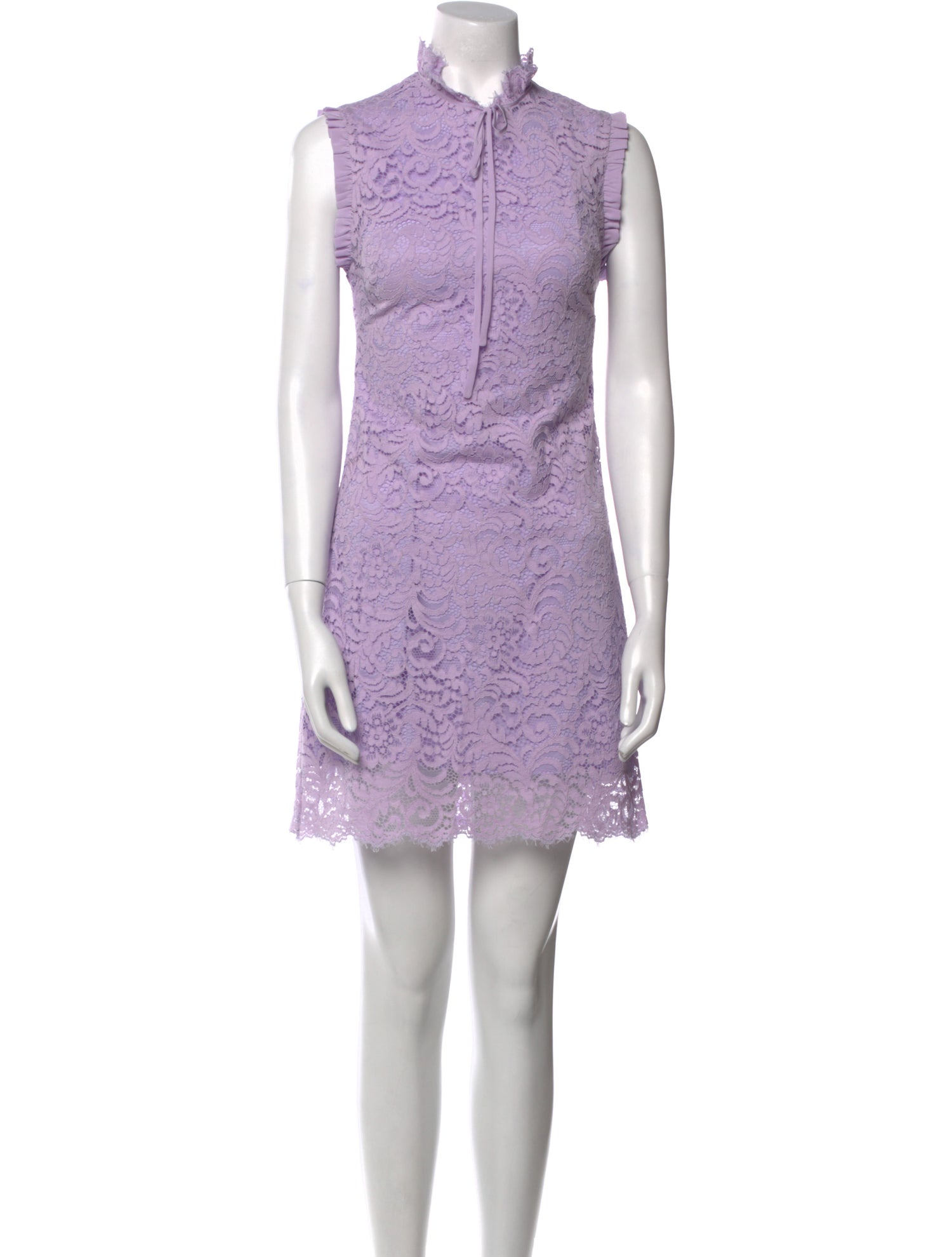 Sandro Lace Pattern Mini Dress