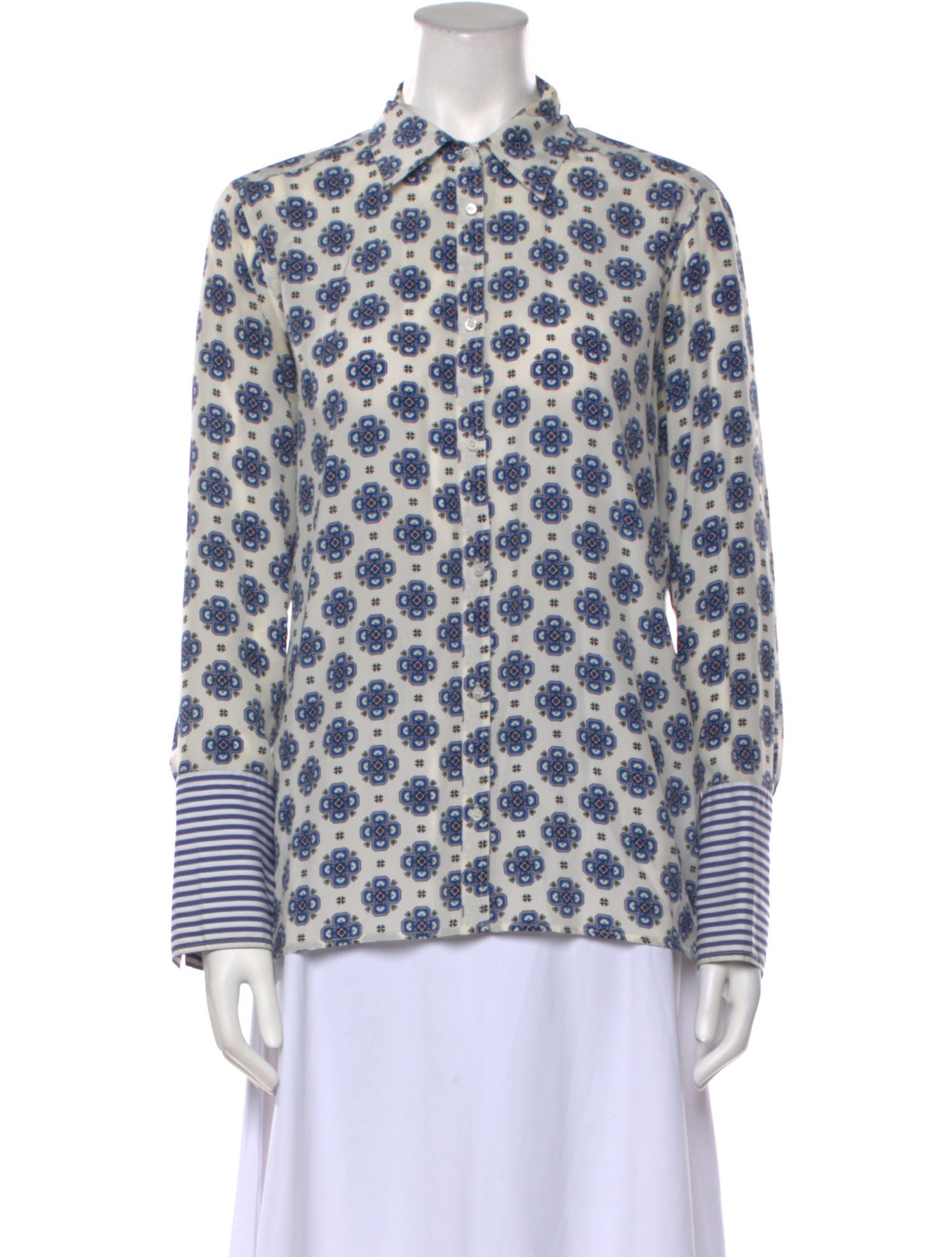 Sandro Silk Printed Blouse