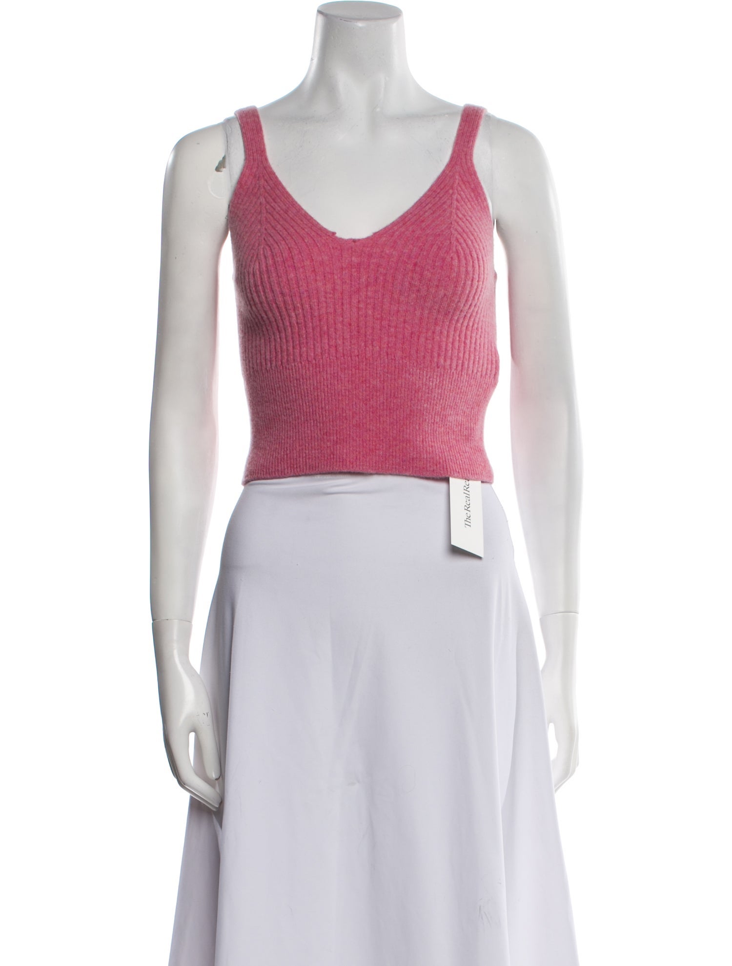 Sandro Wool Scoop Neck Crop Top