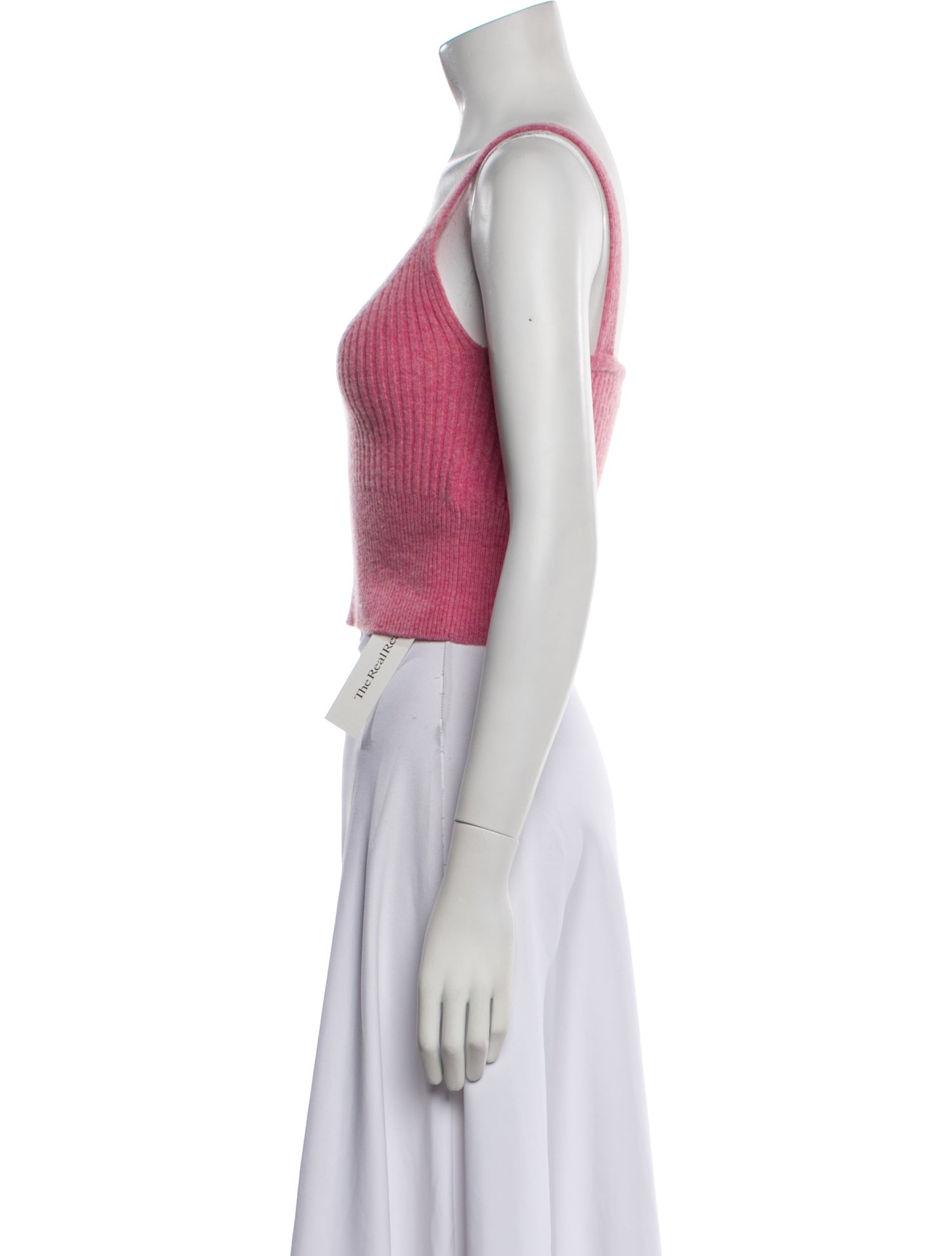 Sandro Wool Scoop Neck Crop Top