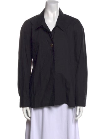 Sandro Long Sleeve Button-Up Top