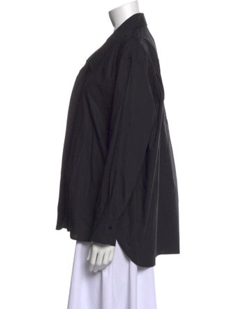 Sandro Long Sleeve Button-Up Top