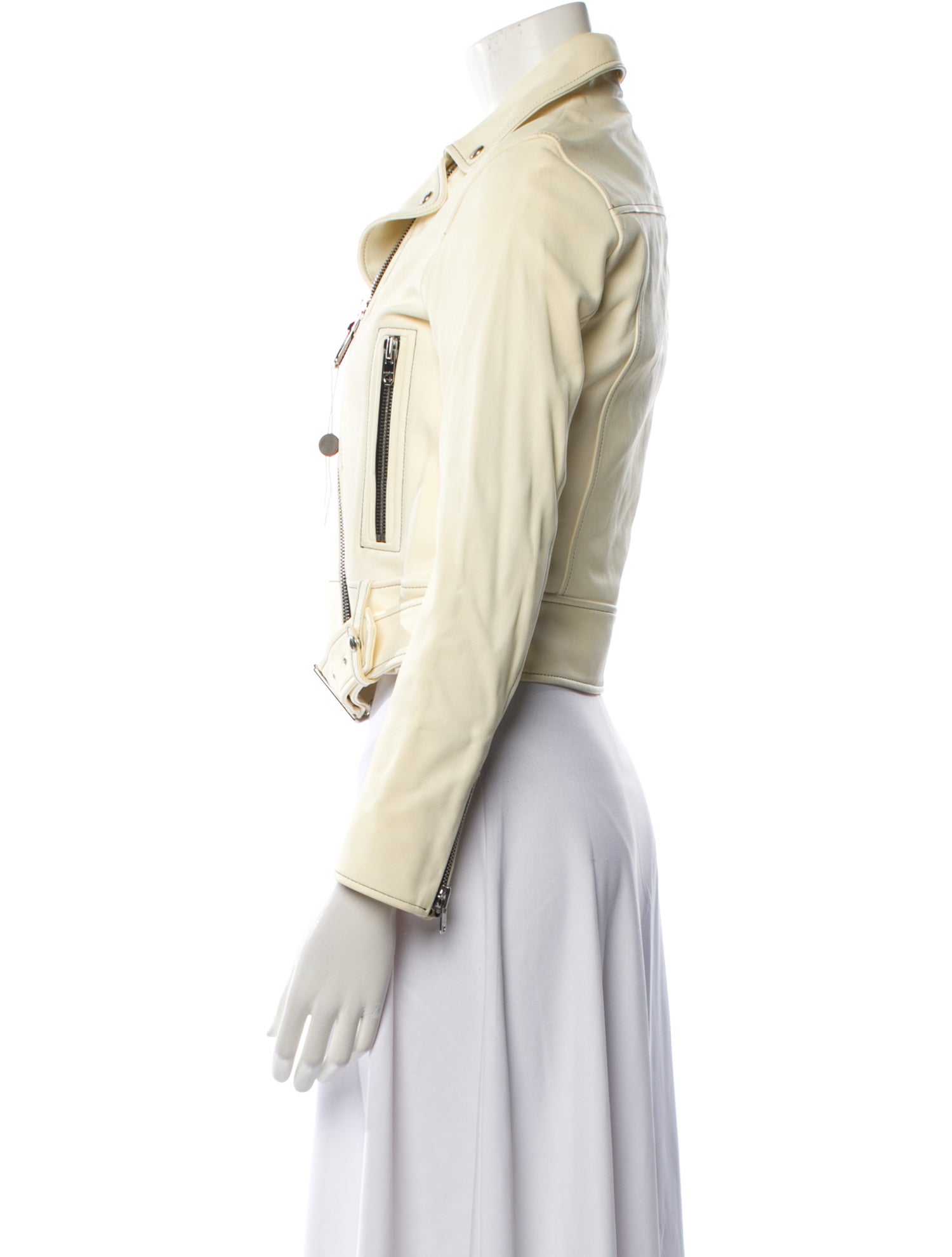 Sandro Lamb Leather Biker Jacket