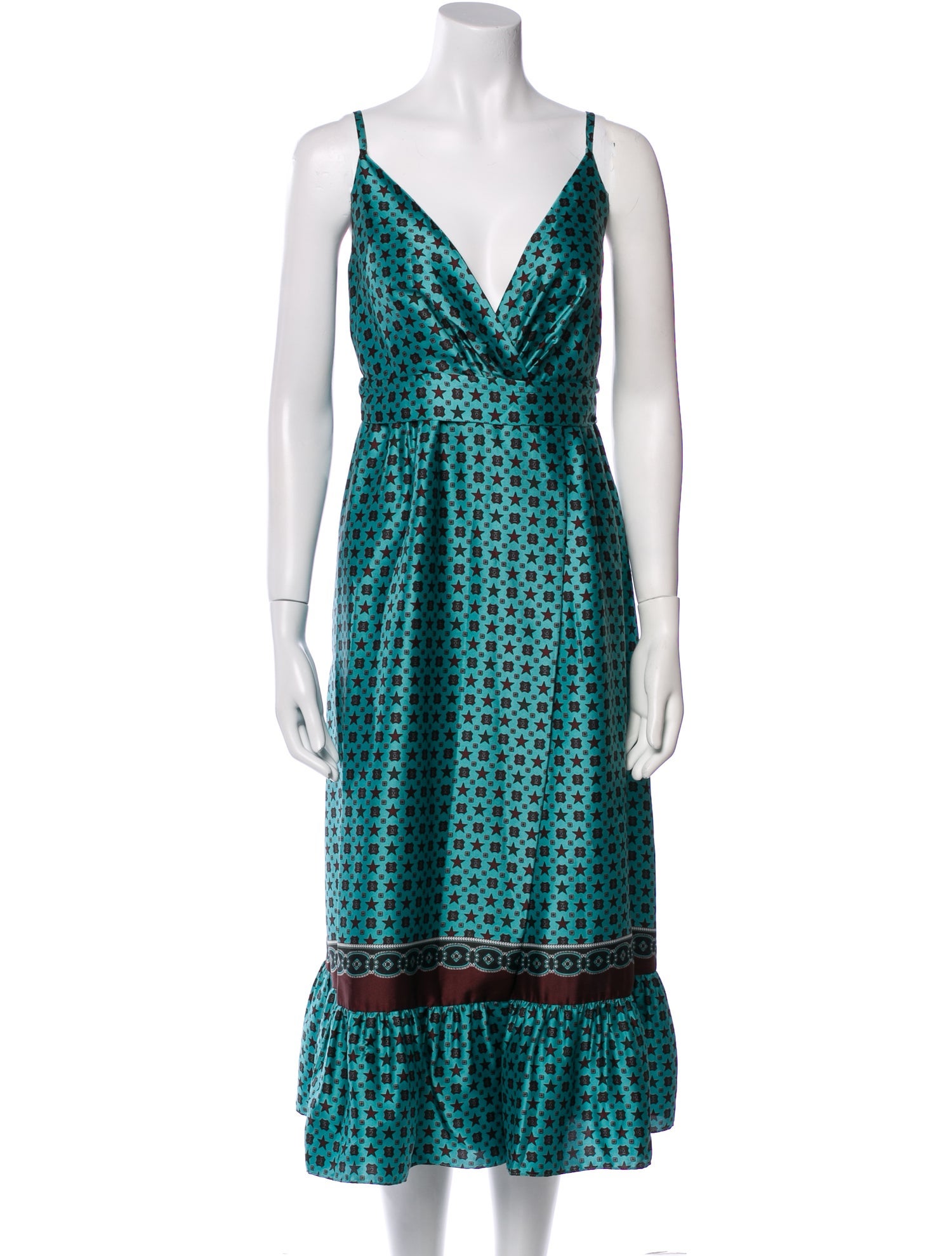 Sandro Printed Midi Length Dress