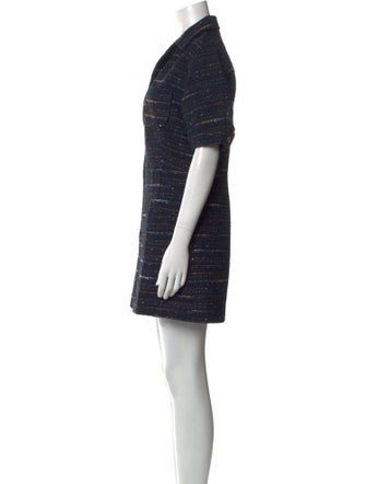 Sandro Tweed Pattern V-Neck Romper