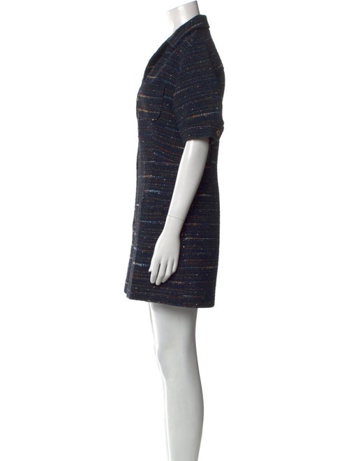 Sandro Tweed Pattern V-Neck Romper