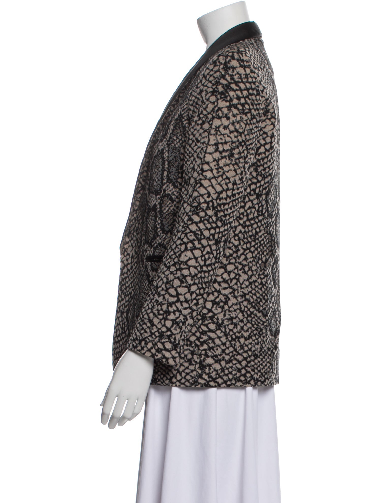 Sandro Wool Animal Print Blazer