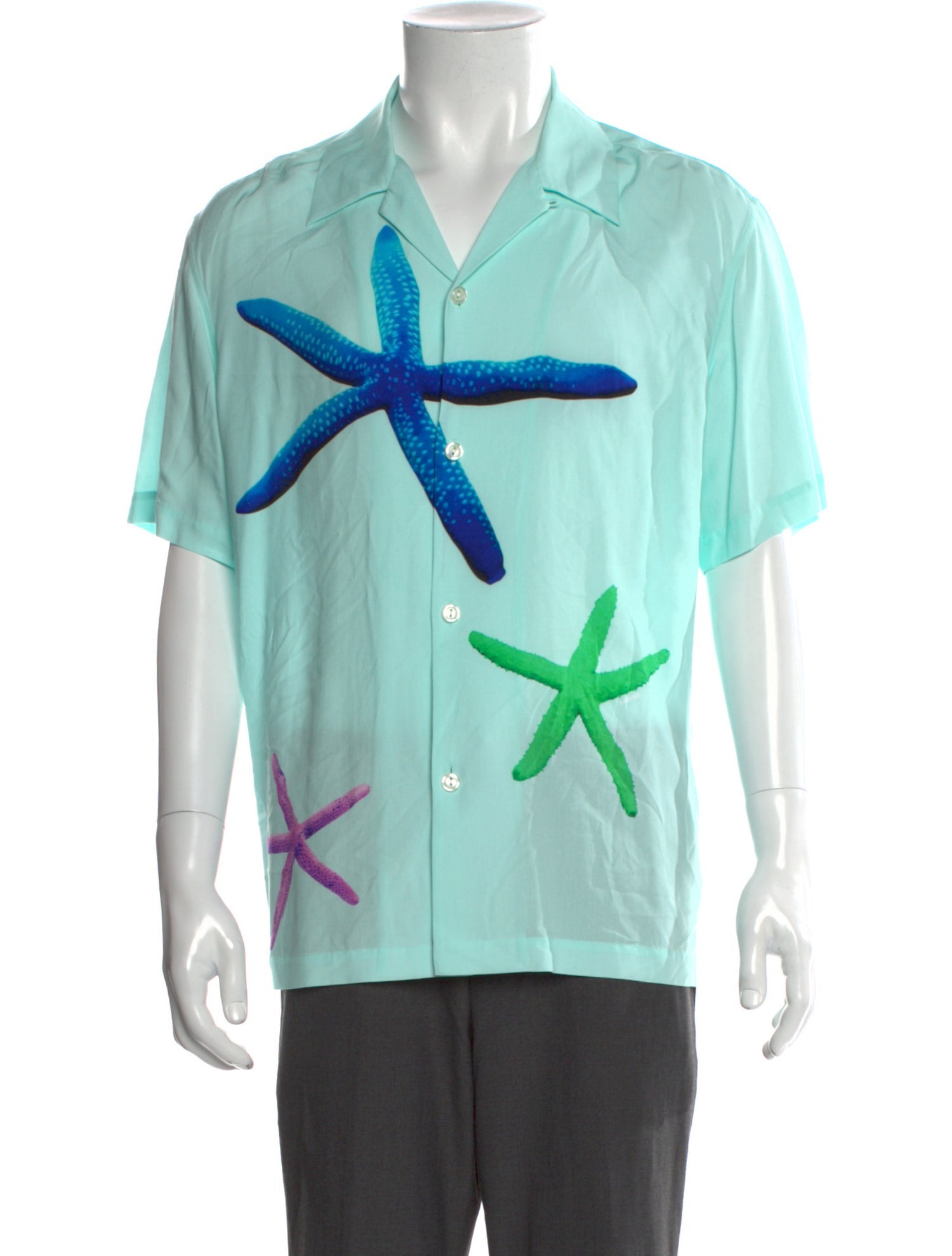 Sandro Graphic Print Short Sleeve Shirt