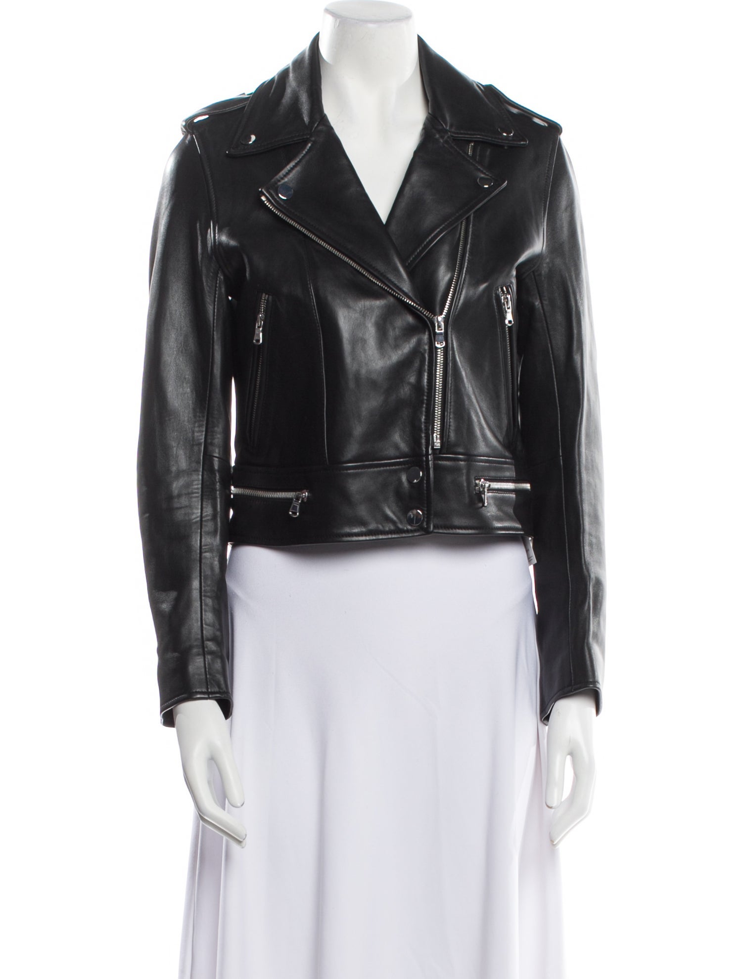 Sandro Leather Biker Jacket