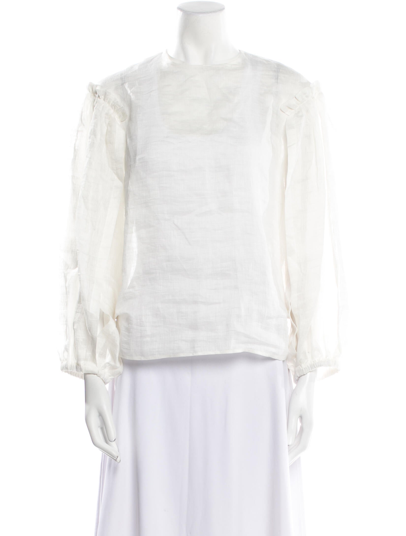 Sandro Linen Crew Neck Blouse w/ Tags