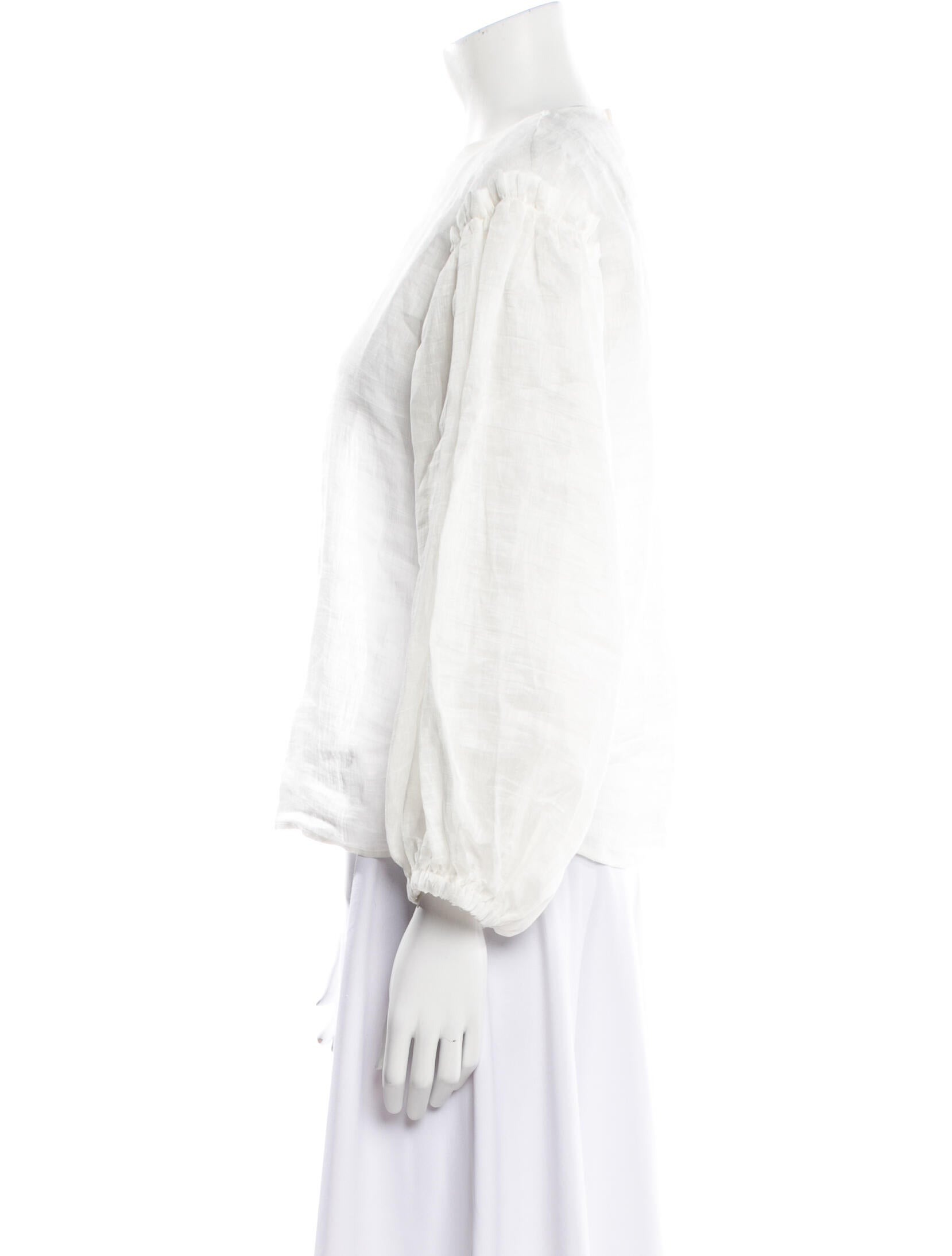 Sandro Linen Crew Neck Blouse w/ Tags