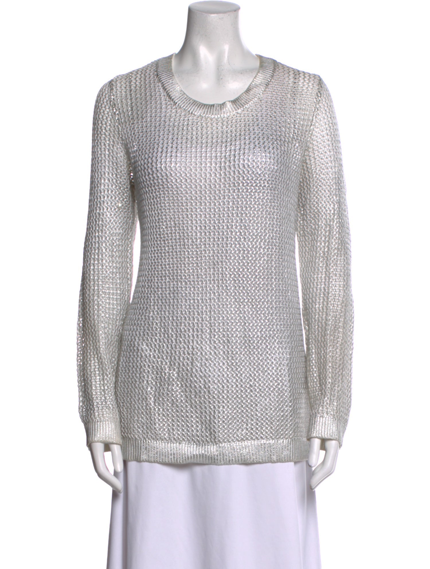 Sandro Crew Neck Long Sleeve Top