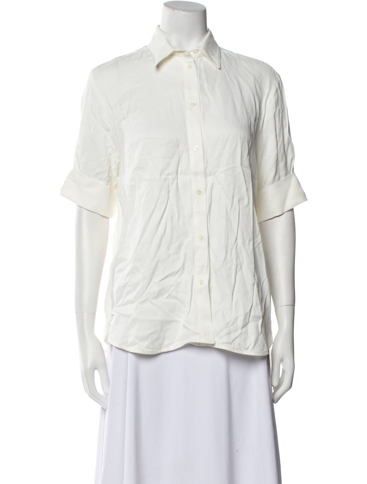 Sandro Short Sleeve Button-Up Top