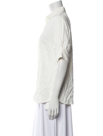 Sandro Short Sleeve Button-Up Top