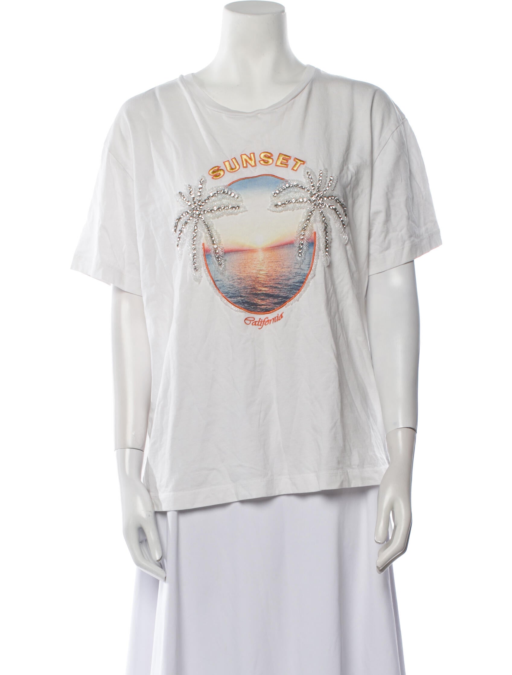 Sandro Graphic Print Crew Neck T-Shirt