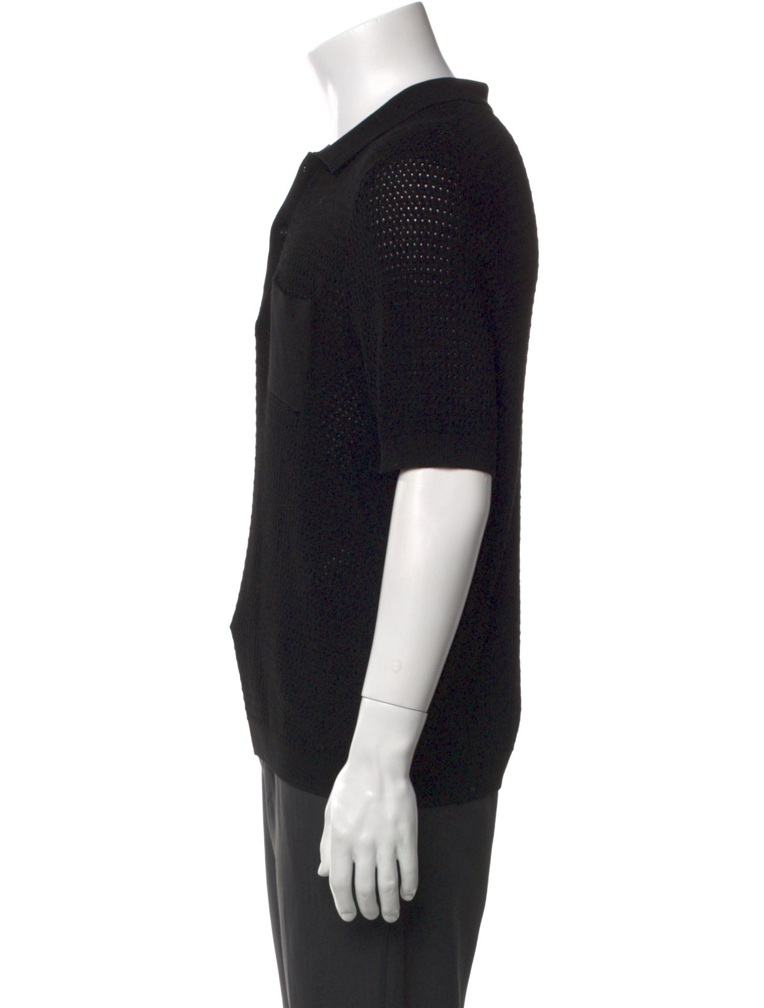 Sandro Collar Short Sleeve Polo Sweater