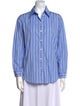 Sandro Striped Long Sleeve Button-Up Top
