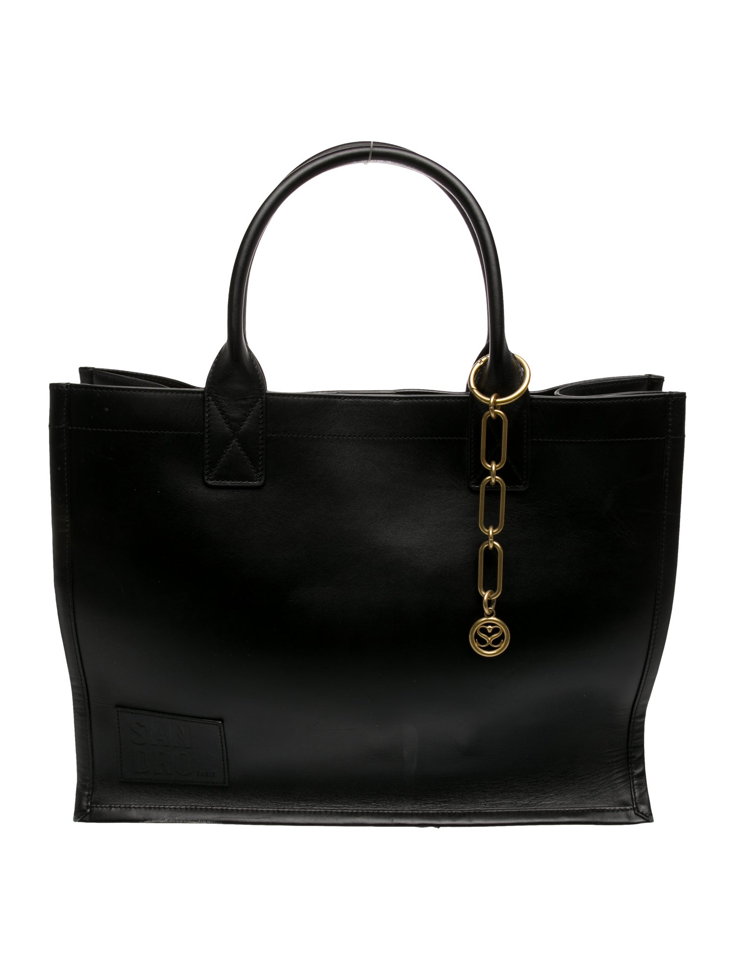 Sandro Leather Top Handle Bag