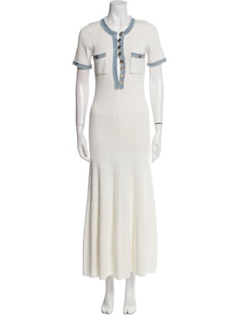 Sandro Scoop Neck Long Dress