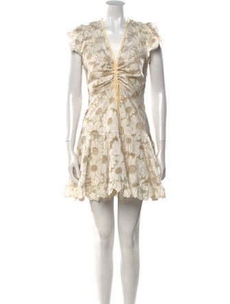 Sandro Lace Pattern Mini Dress