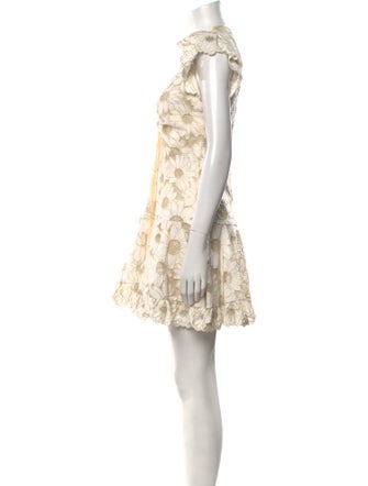 Sandro Lace Pattern Mini Dress