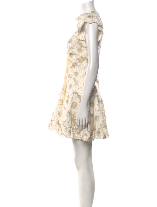 Sandro Lace Pattern Mini Dress