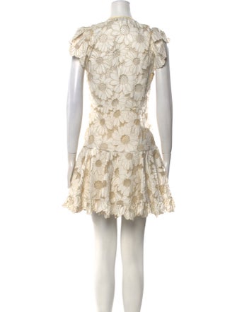 Sandro Lace Pattern Mini Dress