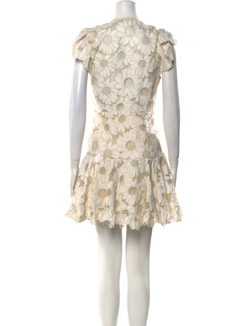 Sandro Lace Pattern Mini Dress