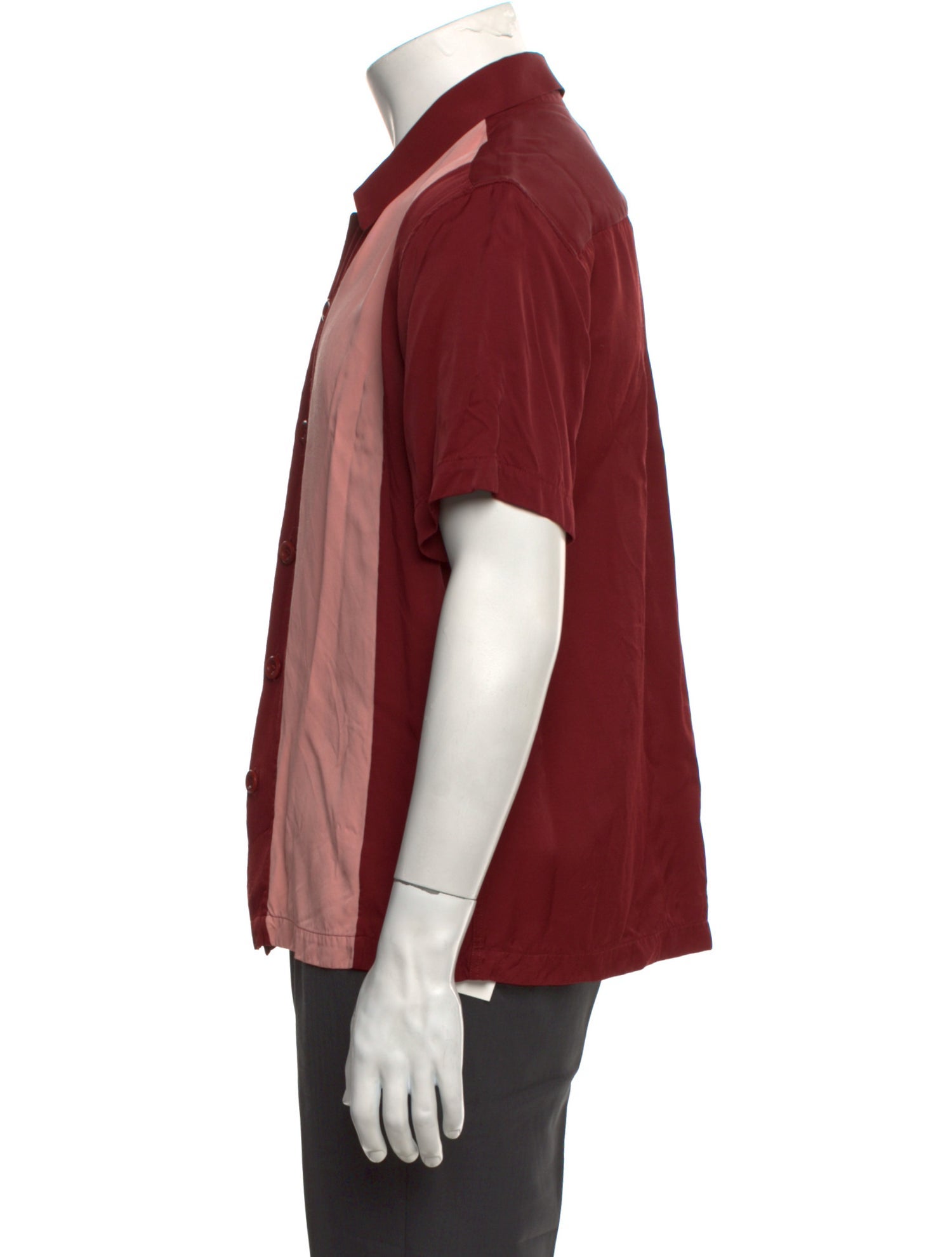 Sandro Colorblock Pattern Short Sleeve Shirt