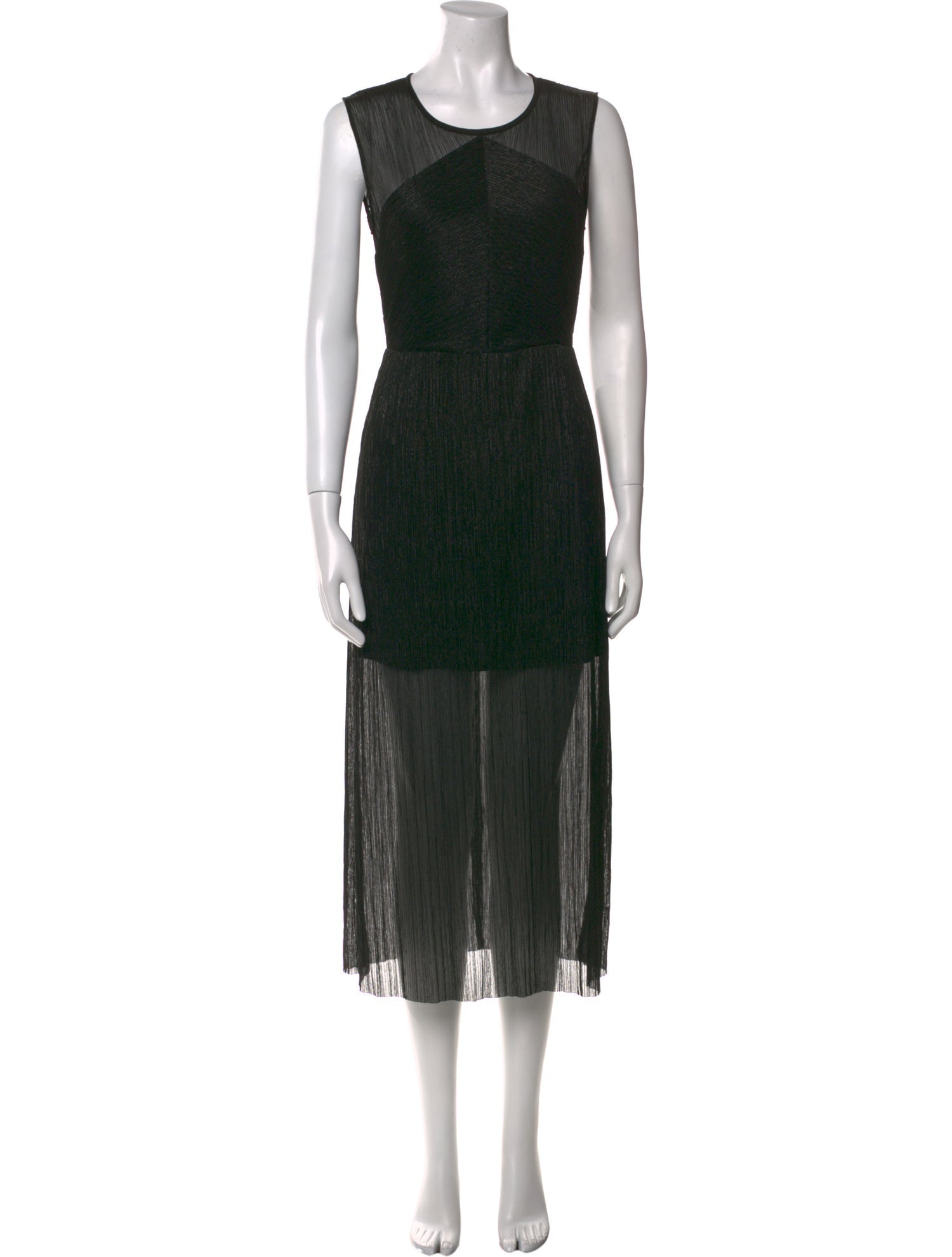 Sandro Crew Neck Midi Length Dress