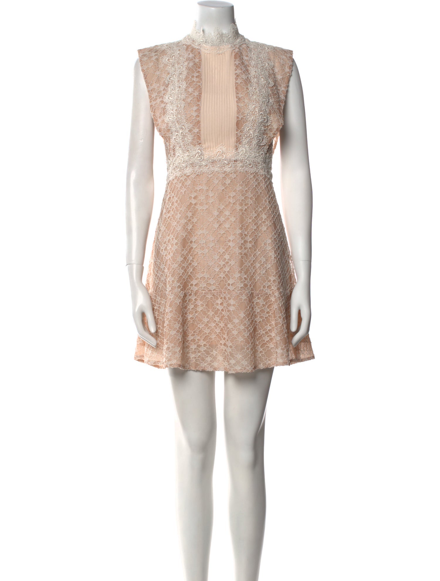 Sandro Mock Neck Mini Dress