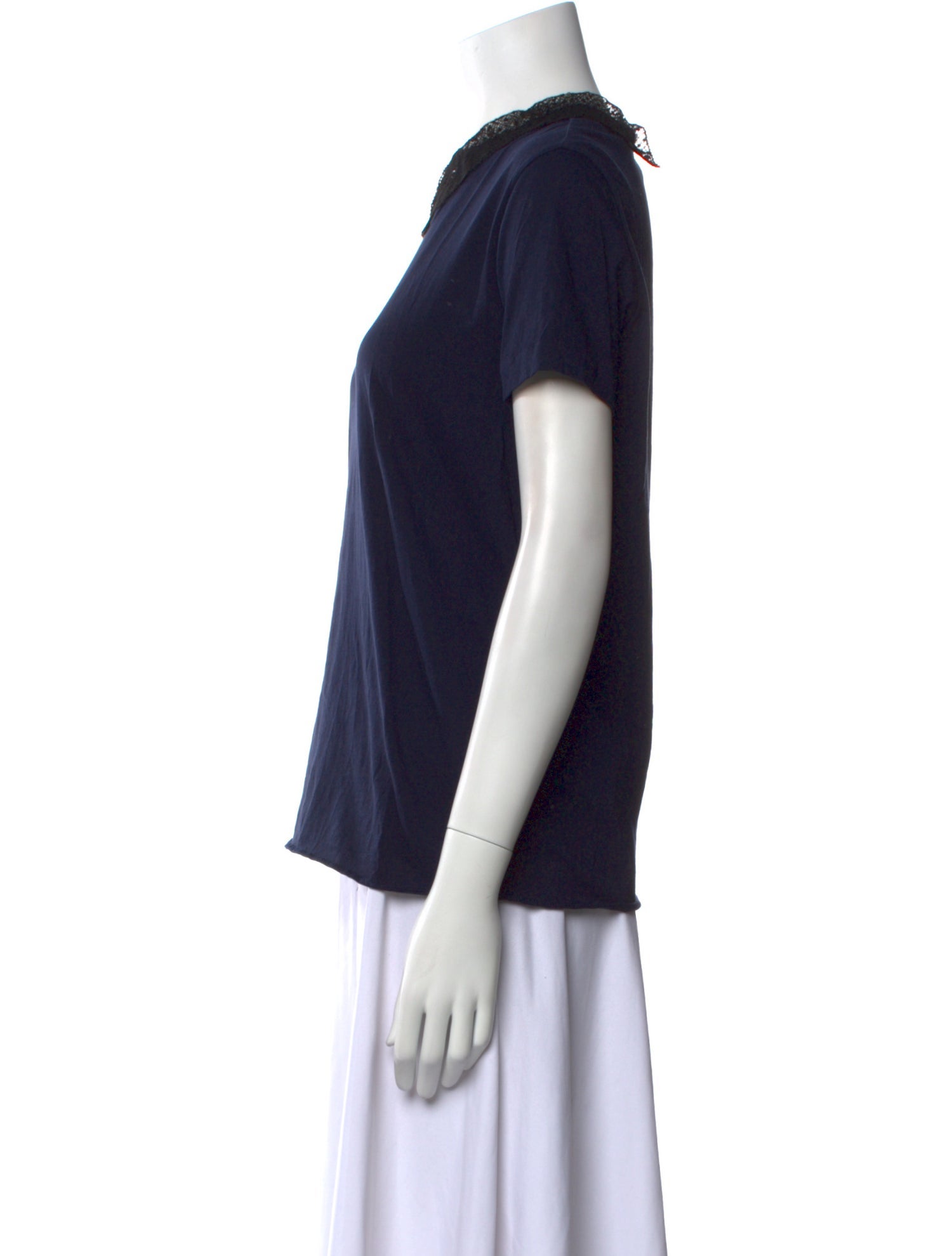 Sandro Crew Neck Short Sleeve Polo