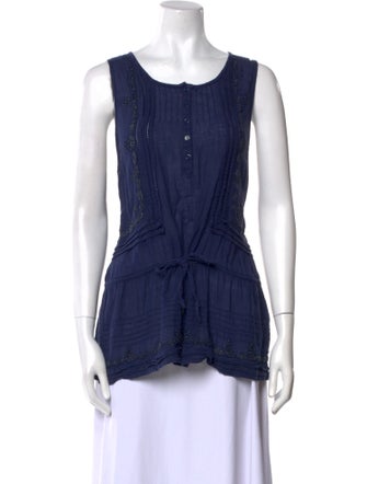 Sandro Scoop Neck Sleeveless Top