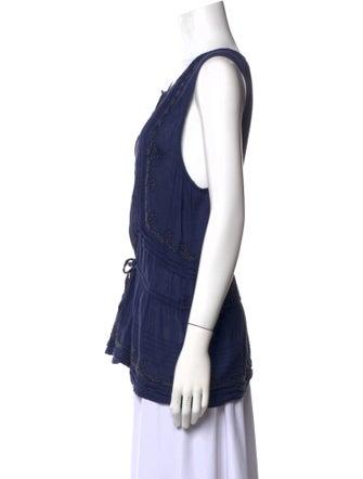 Sandro Scoop Neck Sleeveless Top