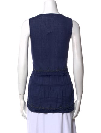Sandro Scoop Neck Sleeveless Top