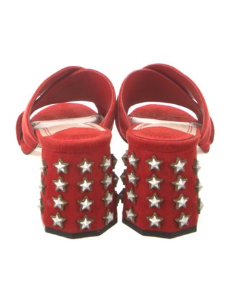 Sandro Suede Studded Accents Slides