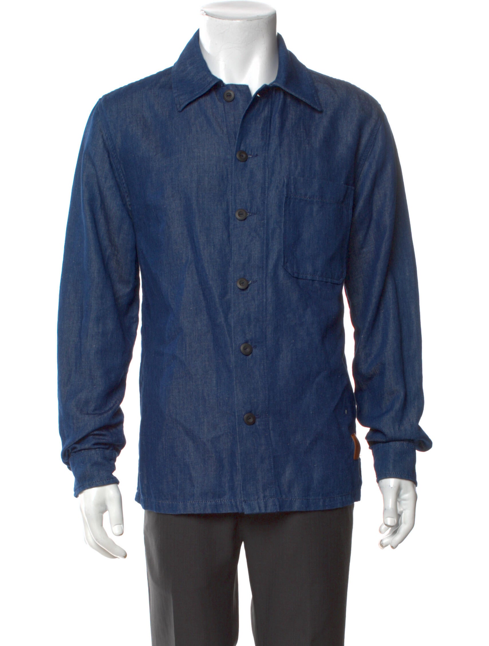 Sandro Long Sleeve Denim Shirt