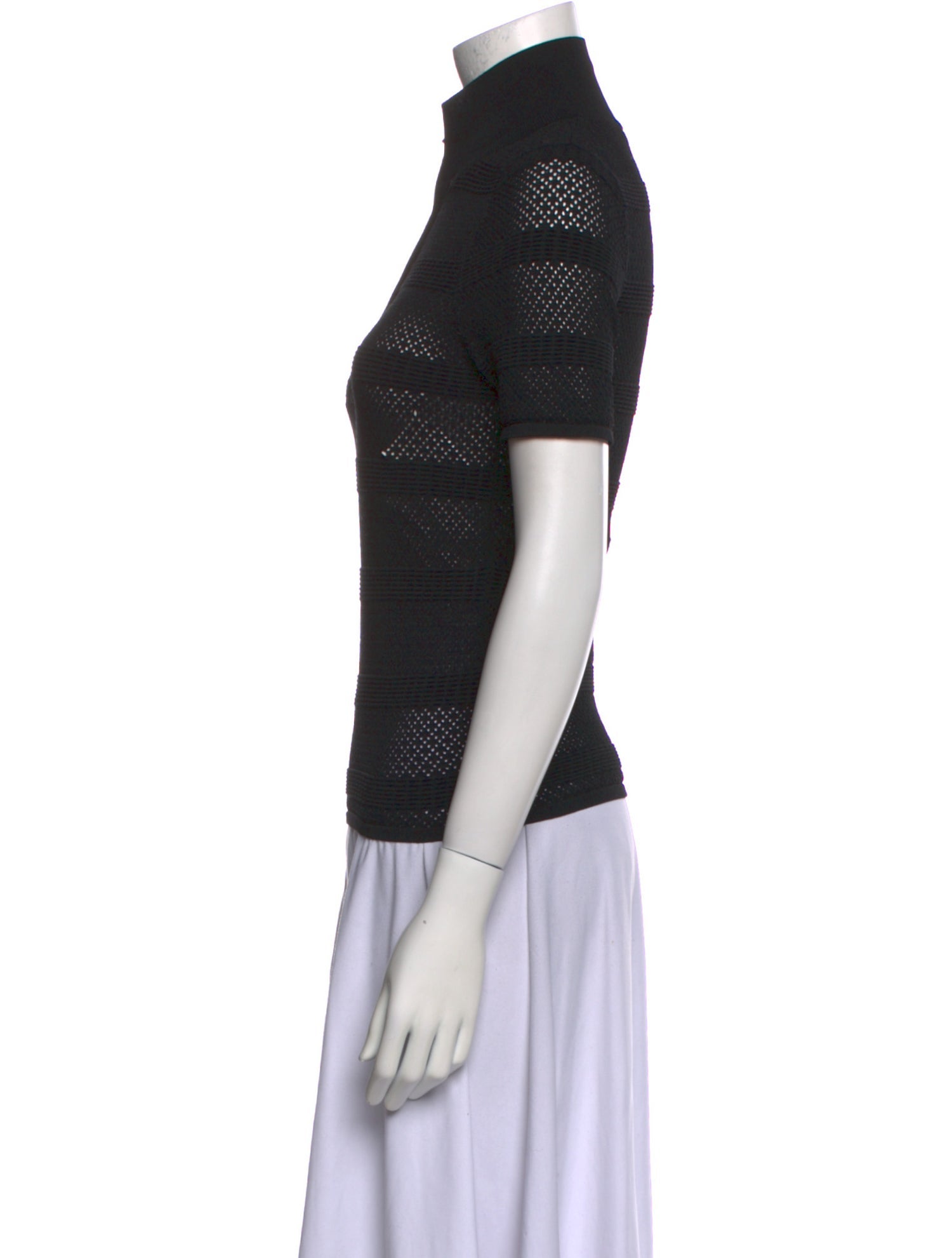 Sandro Mock Neck Short Sleeve Polo