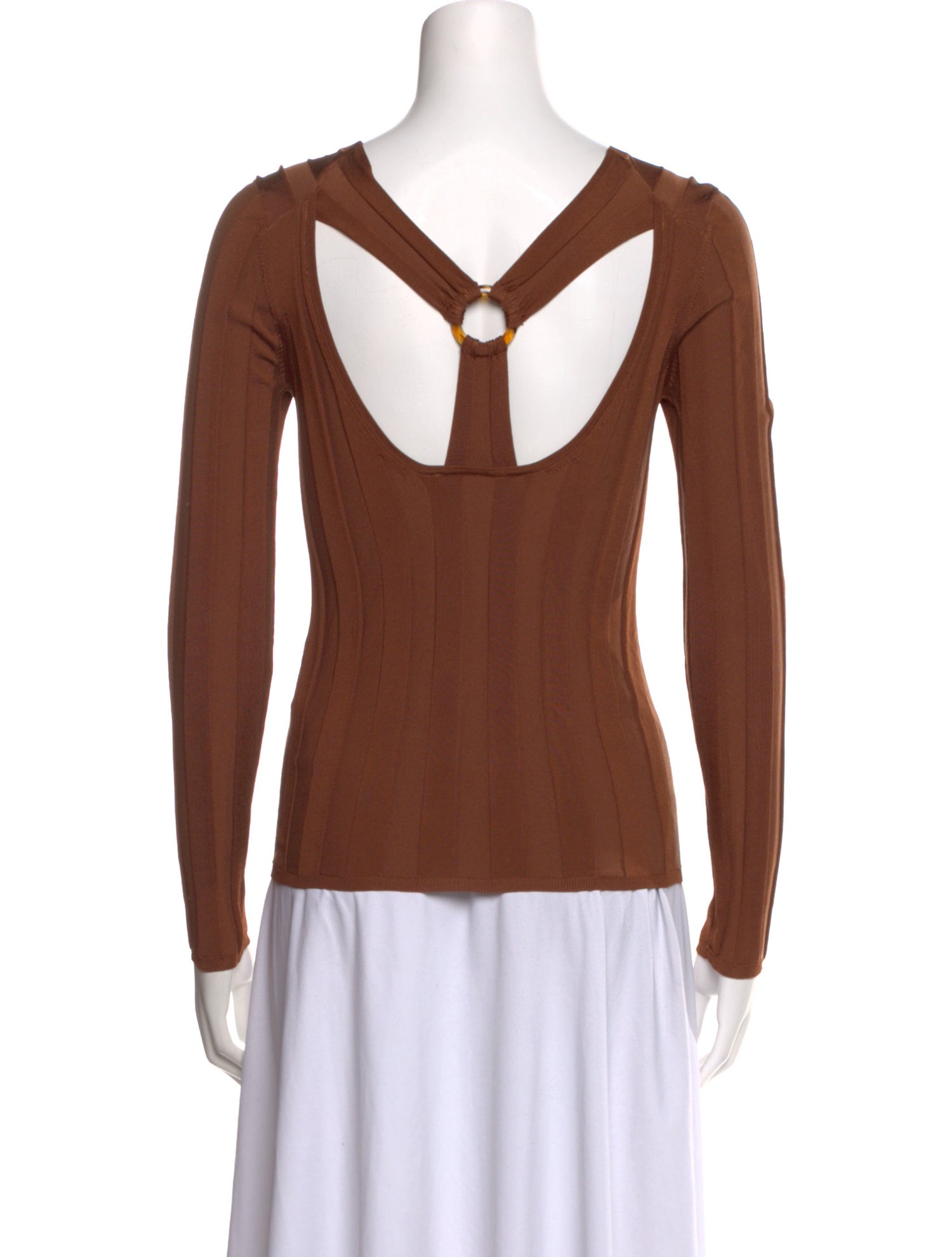 Sandro Scoop Neck Long Sleeve Top