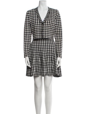 Sandro Houndstooth Print Skirt Set