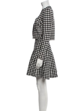 Sandro Houndstooth Print Skirt Set