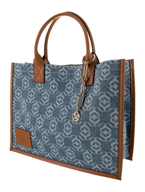Sandro Denim Top Handle Bag