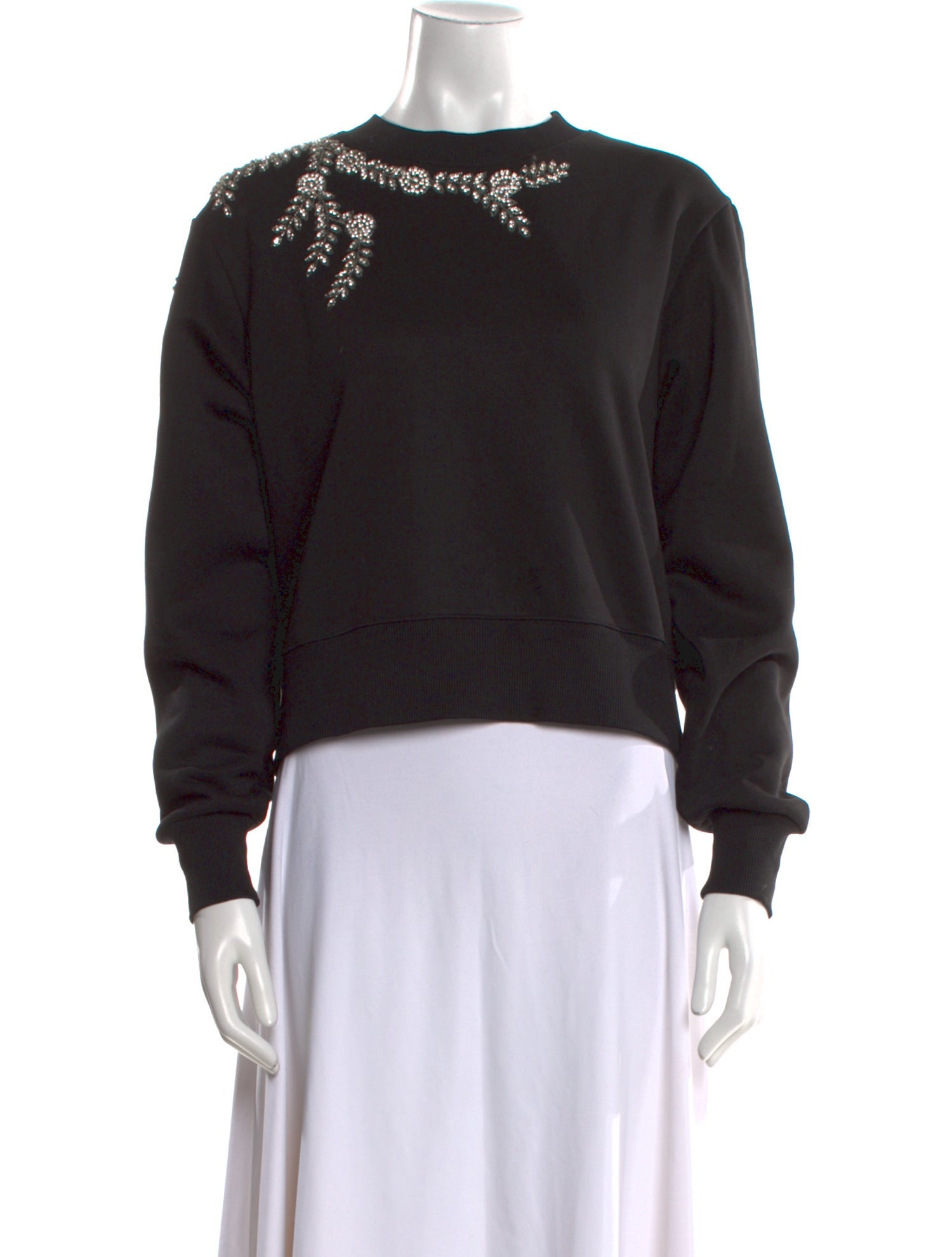 Sandro Crew Neck Long Sleeve Sweatshirt