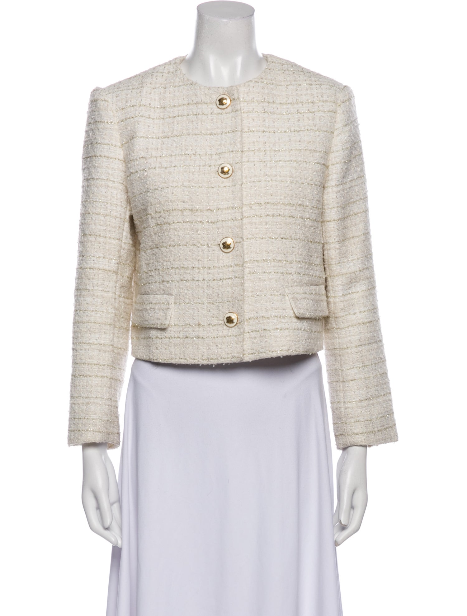 Sandro Tweed Pattern Evening Jacket